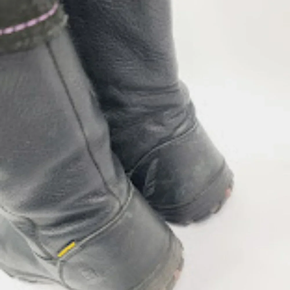 Keen Girl's Black Laken 1007817 Leather‎ Mid-Calf Winter Boots Size 4